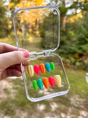 Neon Press-On Nails